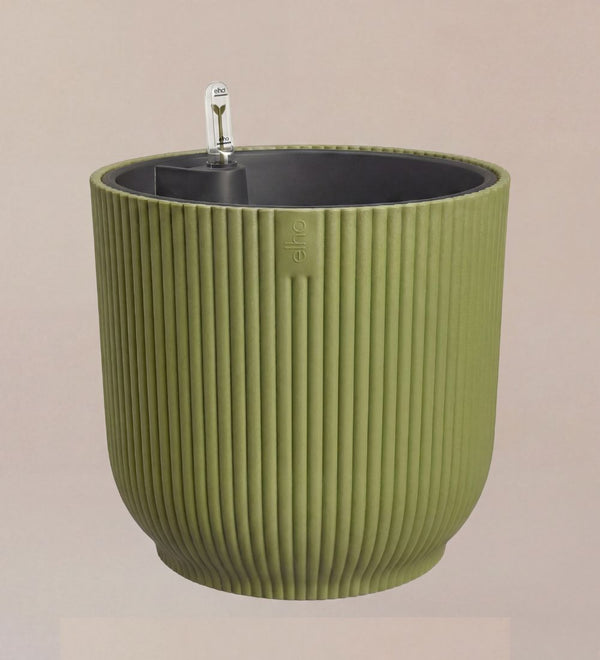 Green Pot with Self-Watering Insert (25cm)