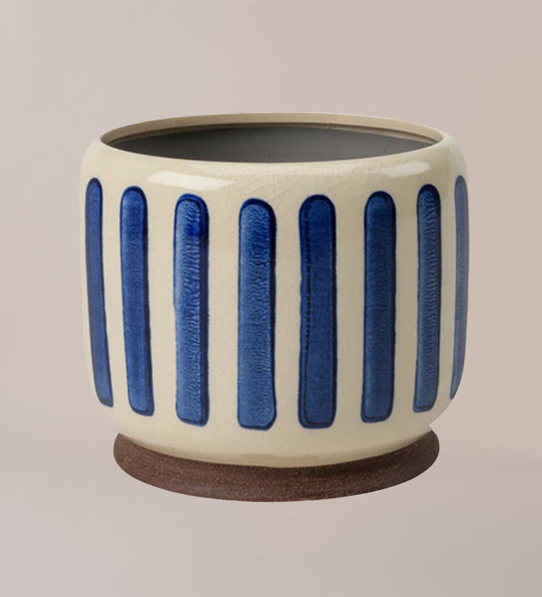 Blue Stripe Pot