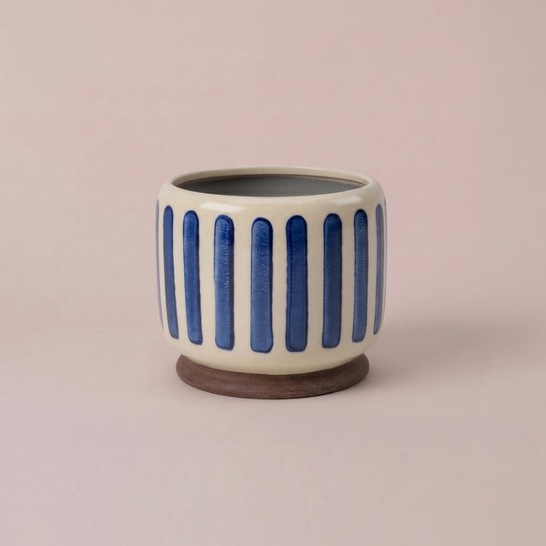 Blue Stripe Pot