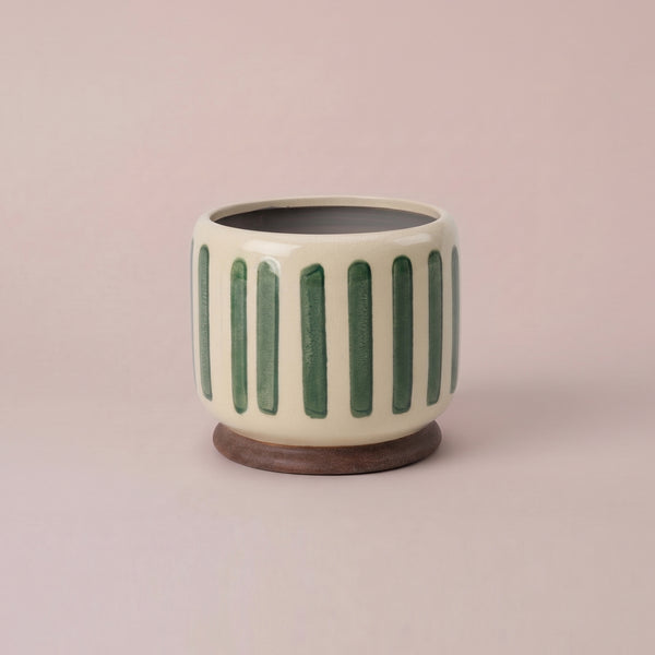 Green Stripe Pot