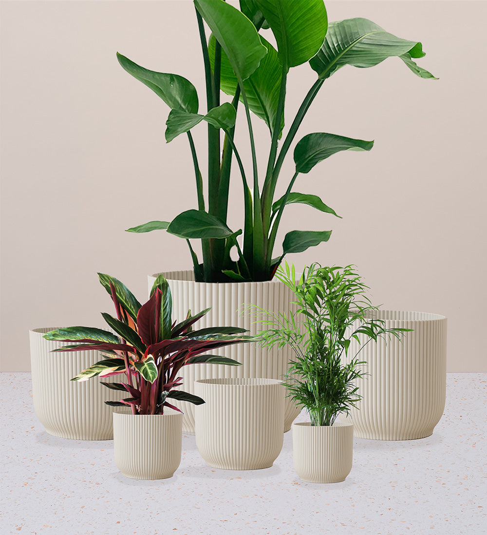 linen plant pot Linen White Elho Vibes Pot