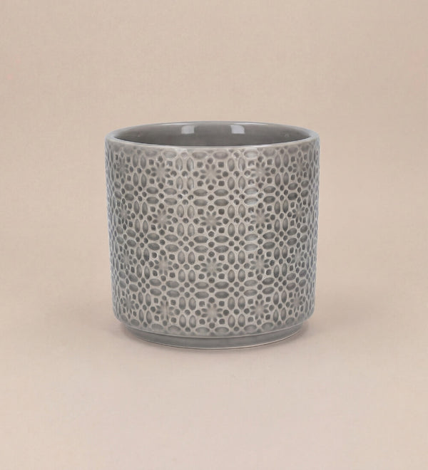 Grey Tile Pot 14cm