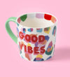 Good Vibes Painted Leopard Mug