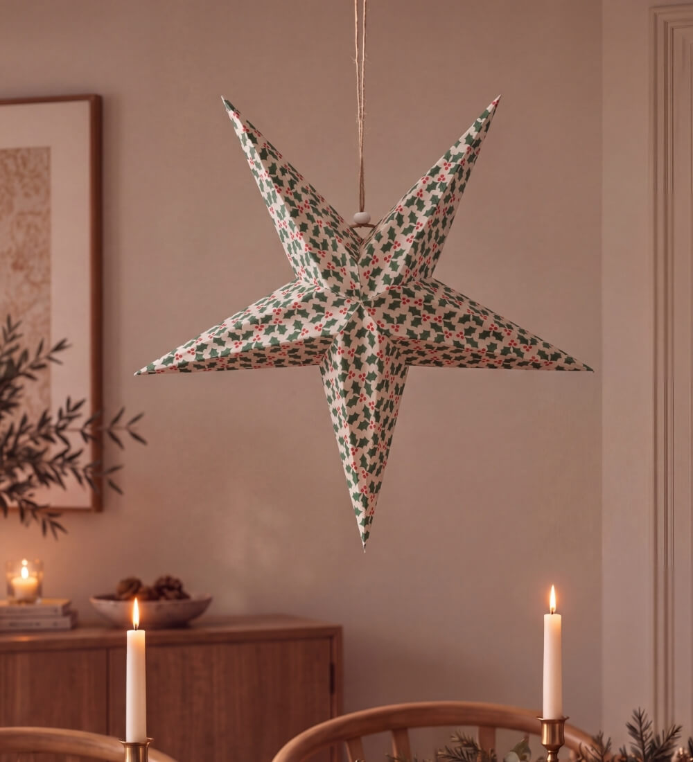 Holly Pattern Paper Star