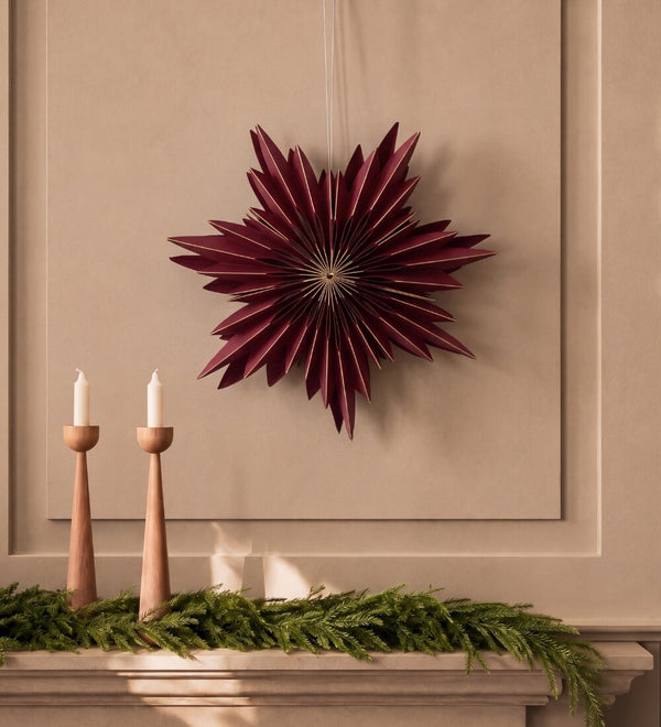 Burgundy paper snowflake