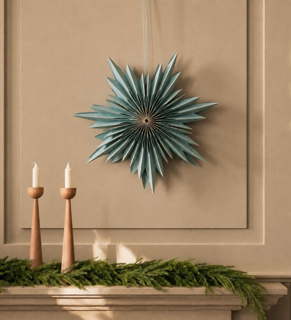 Sage paper snowflake
