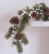 Artificial White Finley Garland