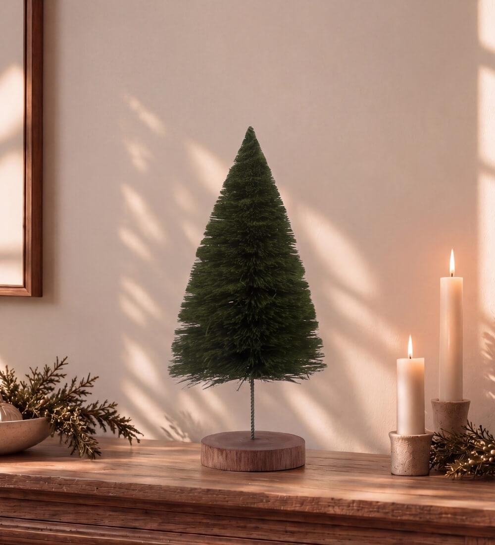 Large Christmas Tree on Log