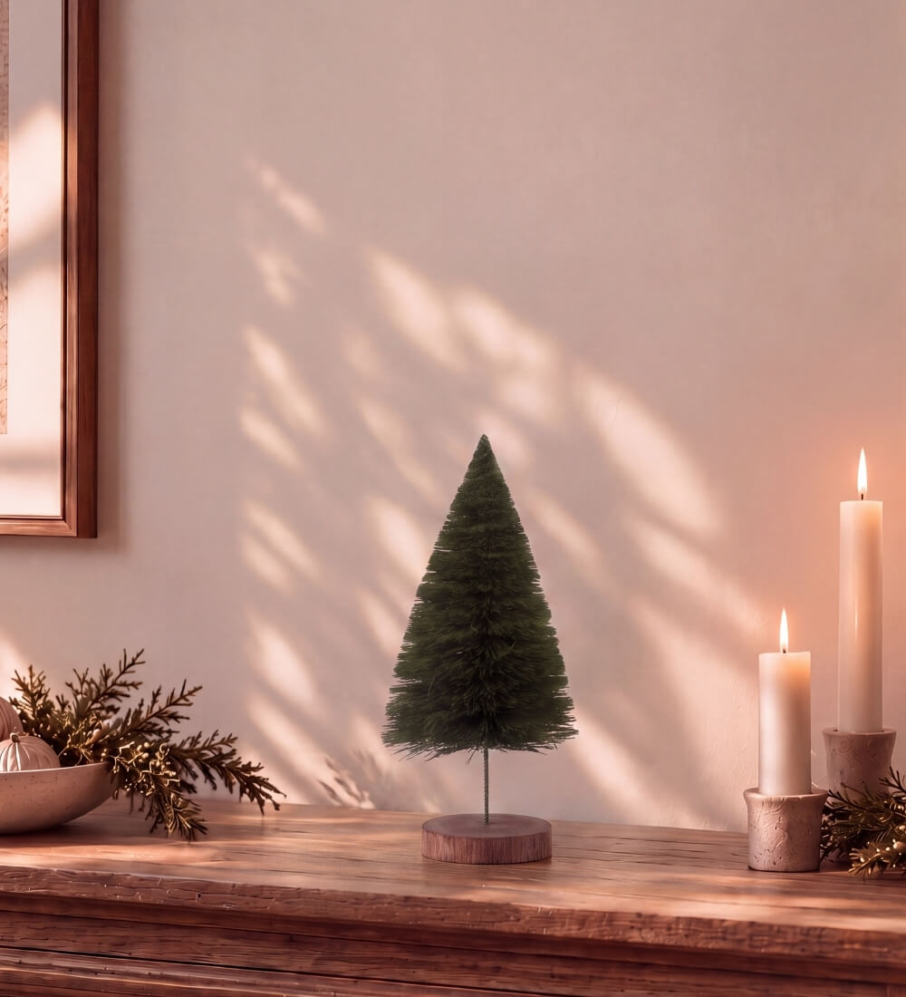 Small Christmas Tree on Log