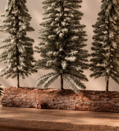 Christmas Trees on Log