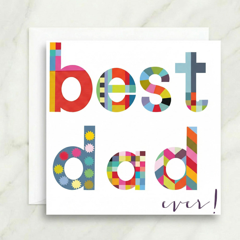 Patterned Best Dad Card