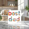 Patterned Best Dad Card