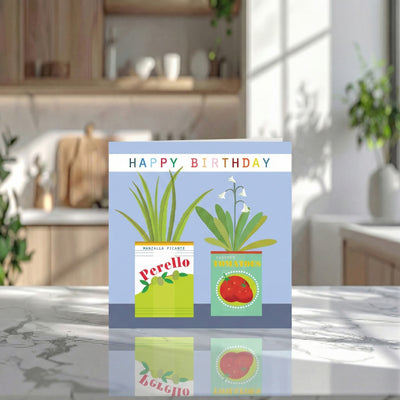 Plants in Tin Card
