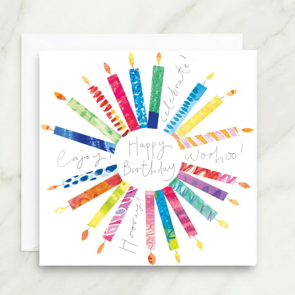 Colour Burst Birthday Candles Card