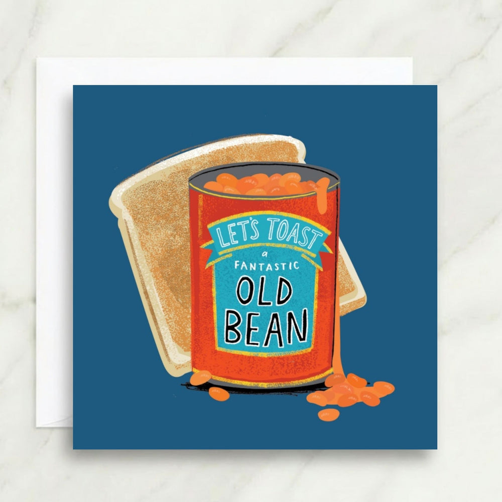 Let’s Toast Old Bean Birthday Card