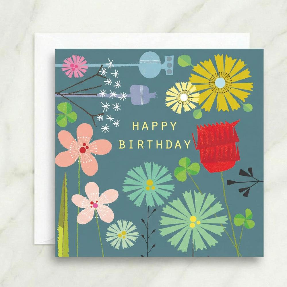 Flower Meadow Birthday Card