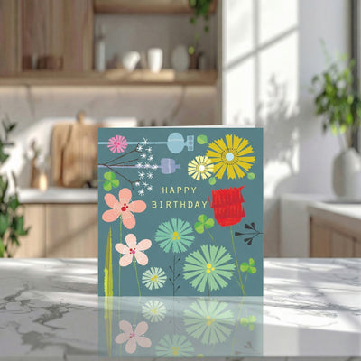 Flower Meadow Birthday Card