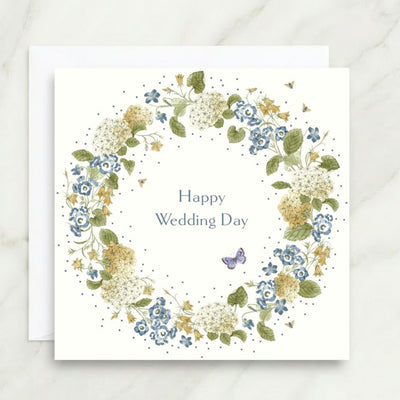 Wedding Day Harebells Wreath Card