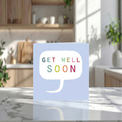 Get Well Soon Speech Bubble Card
