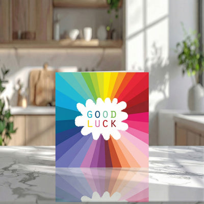 Good Luck Rainbow Card