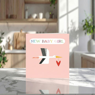 New Baby Girl Stalk Card