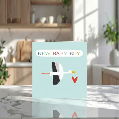 New Baby Boy Stalk Card