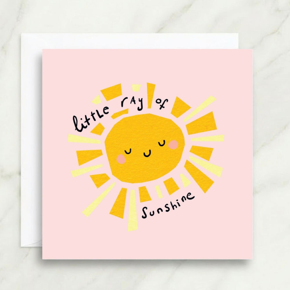 Little Ray of Sunshine Pink Card