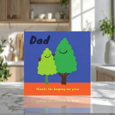 Dad Thanks for Helping Me Grow Card