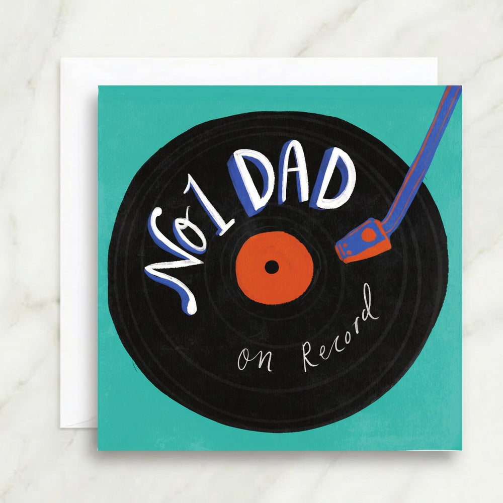 No.1 Dad on Record Card