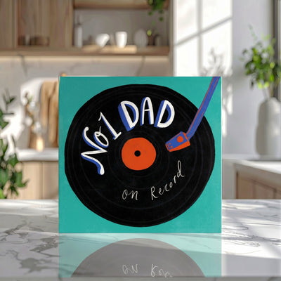 No.1 Dad on Record Card