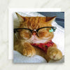 Cat with Glasses Card