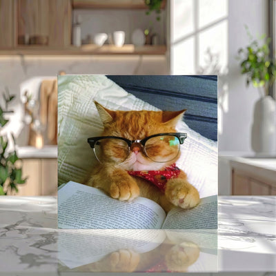 Cat with Glasses Card