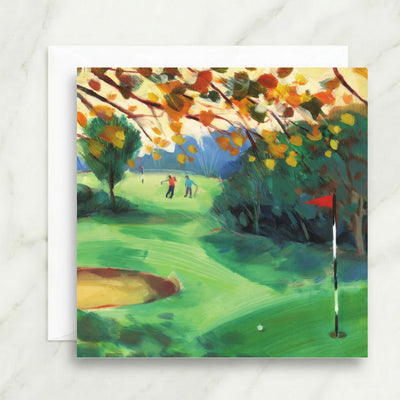 Golf Course Painting Card