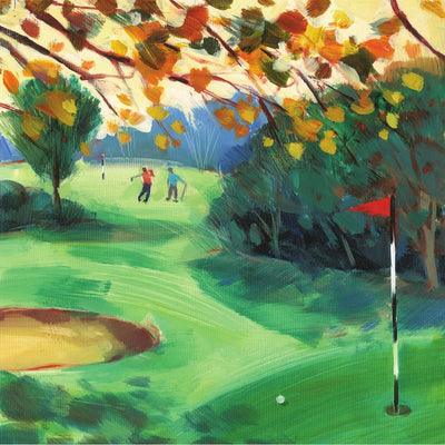 Golf Course Painting Card