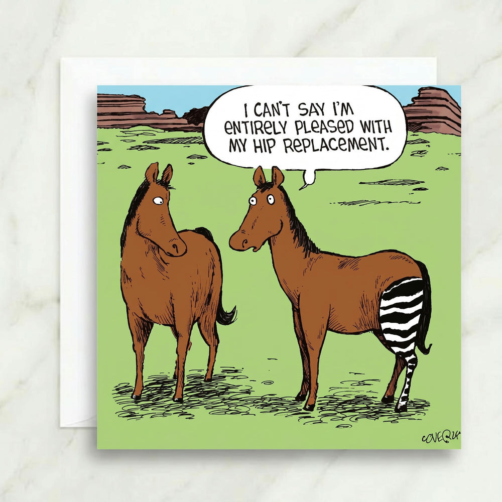 Hip Replacement Cartoon Card