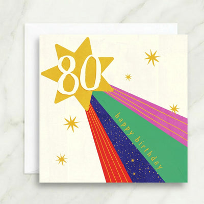 80th Birthday Star Card