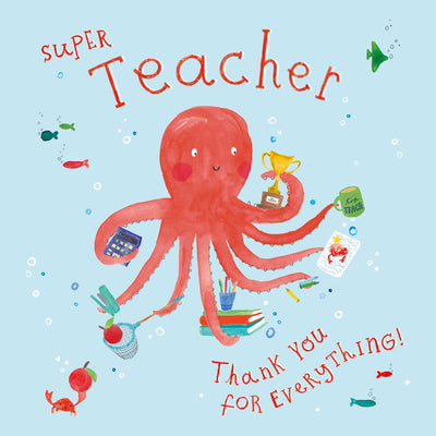 Super Teacher Octopus Card