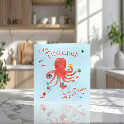 Super Teacher Octopus Card