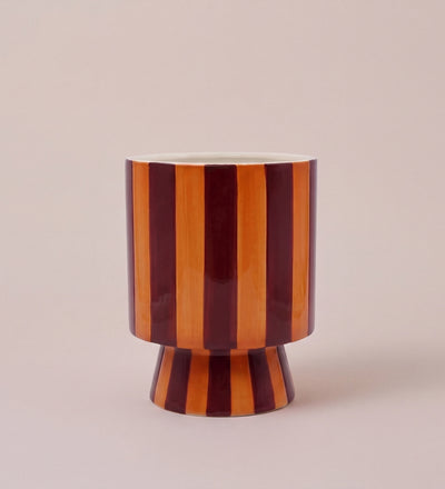 Orange Striped Pot 15cm