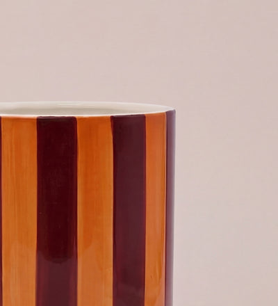 Orange Striped Pot 15cm