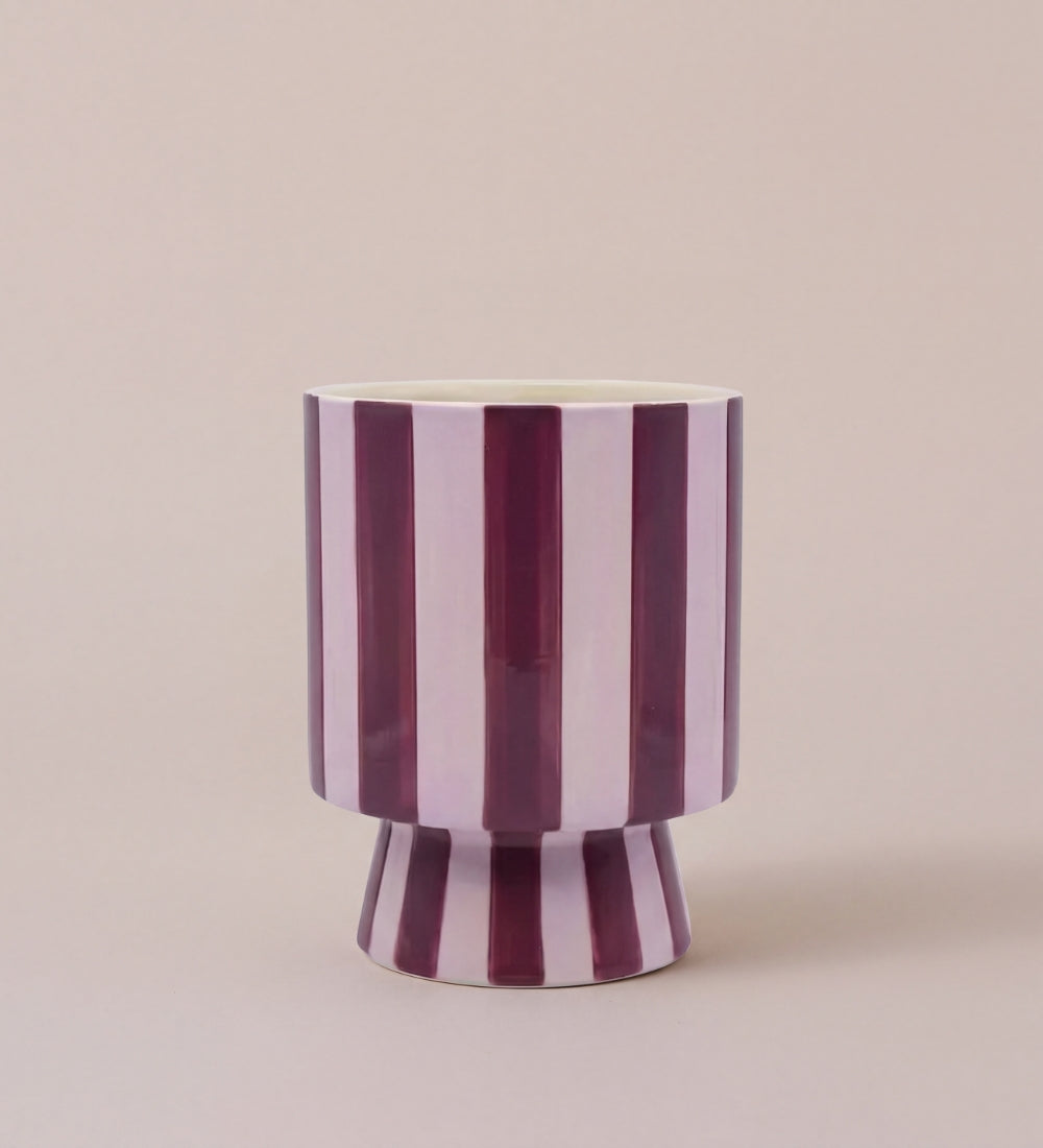 Purple Striped Pot 15cm