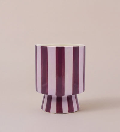 Purple Striped Pot 15cm