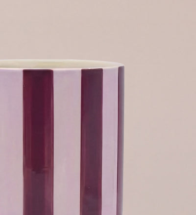 Purple Striped Pot 15cm