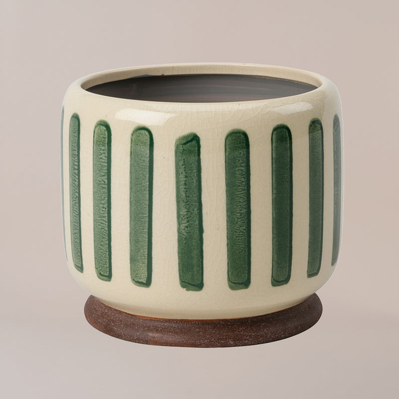 Green Stripe Pot
