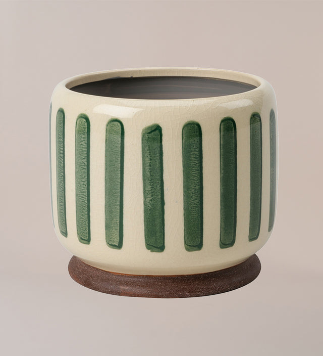 Green Stripe Pot