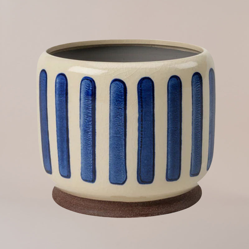 Blue Stripe Pot