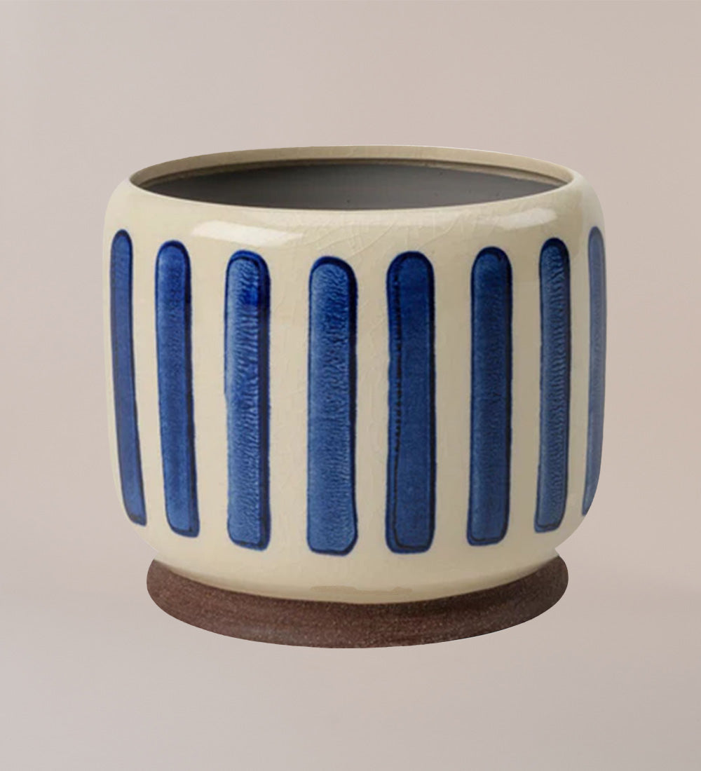 Blue Stripe Pot