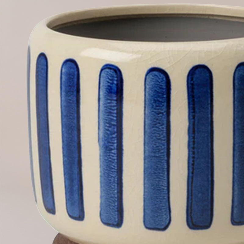 Blue Stripe Pot