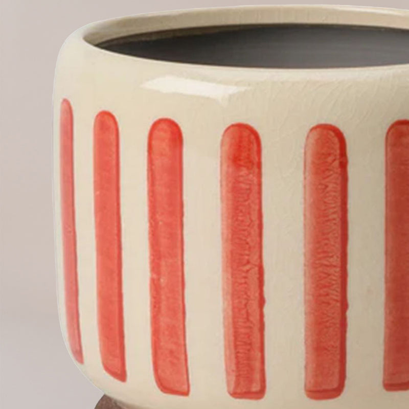 Red Stripe Pot
