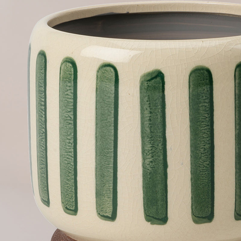 Green Stripe Pot